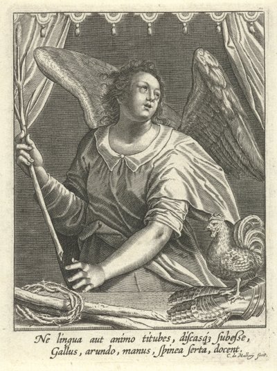 Gallo, corona di spine e canna da Karel van Mallery